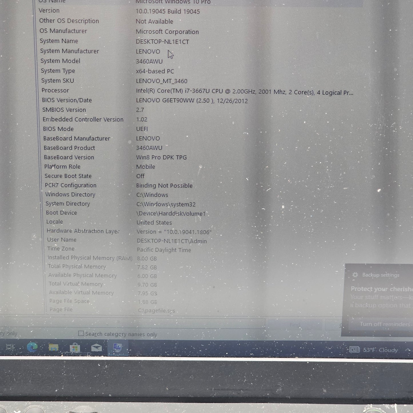 Lenovo ThinkPad X1 Carbon i7 3667U 8GB RAM 256GB SSD