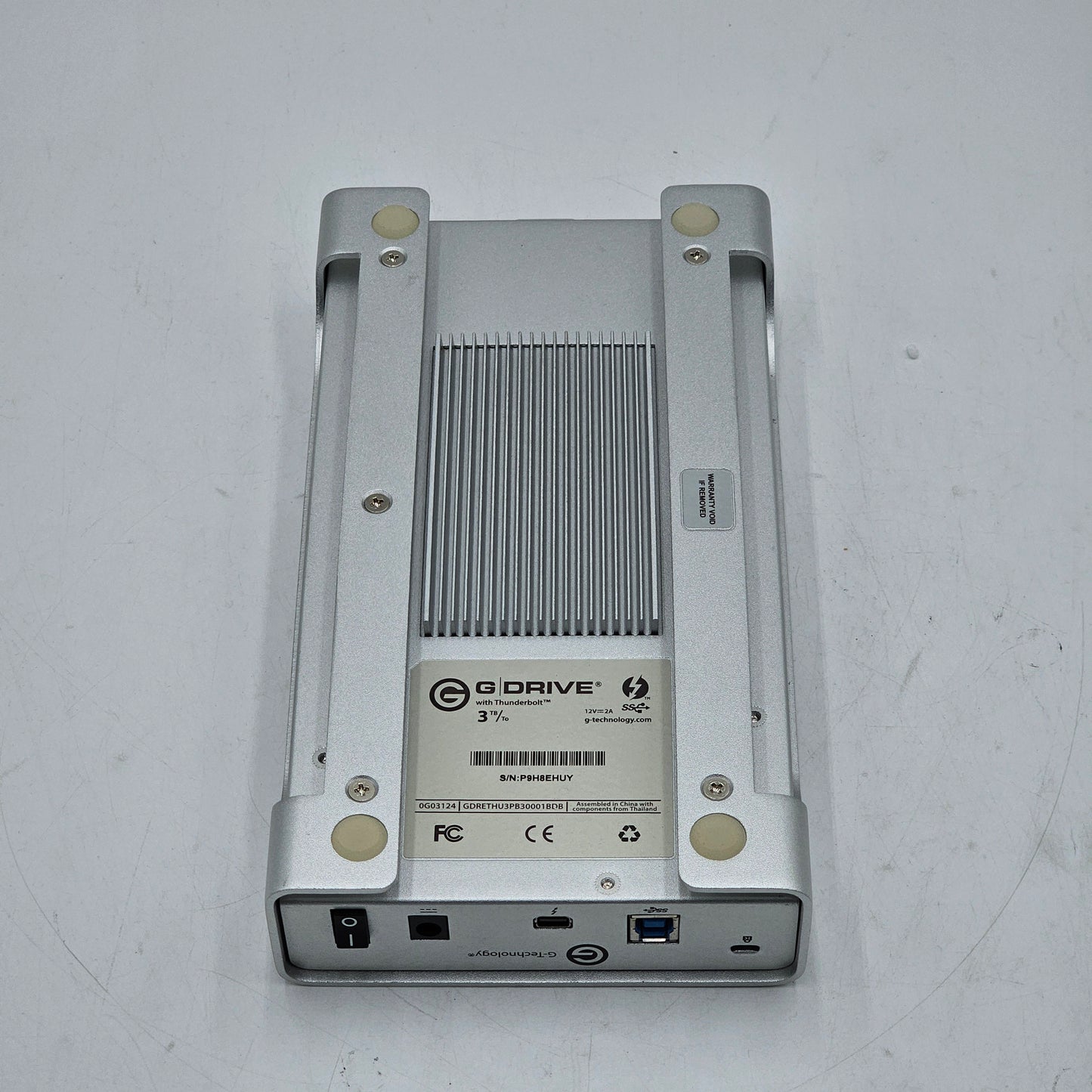G Drive Thunderbolt External Hard Drive USB 3000GB Silver