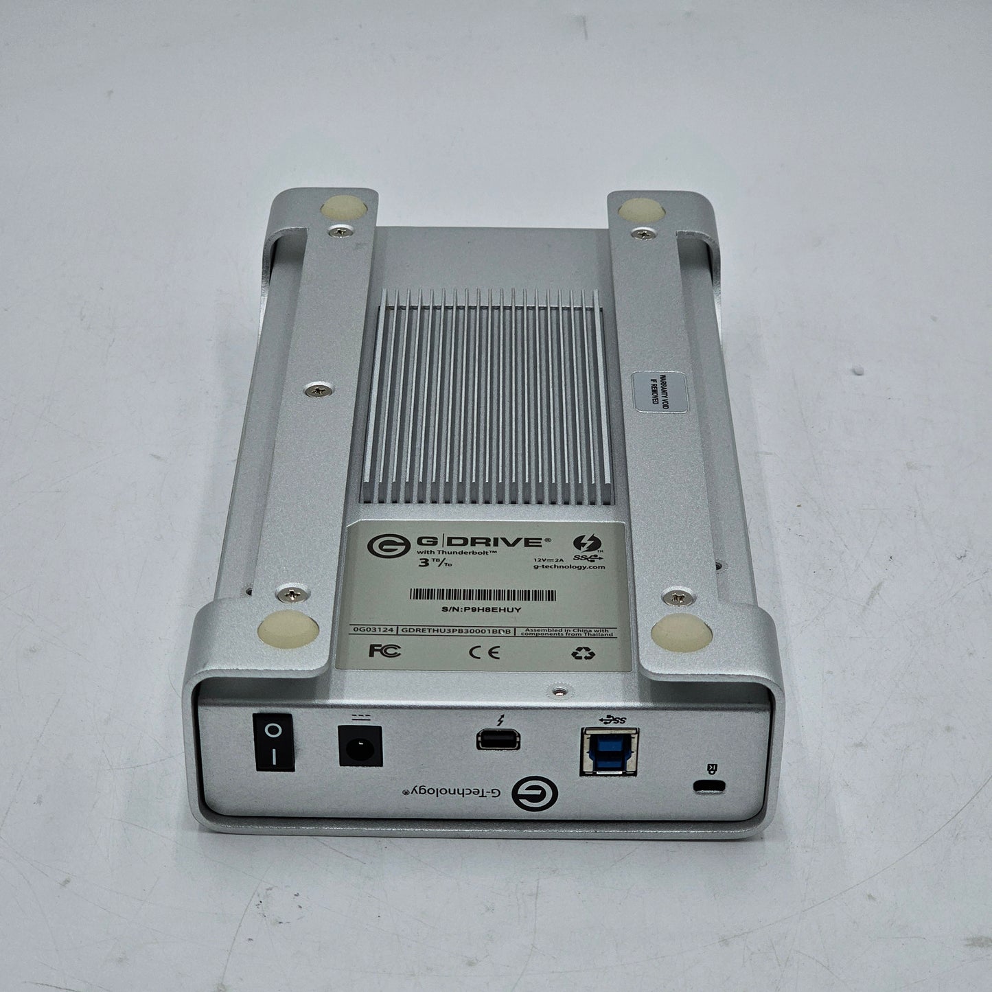 G Drive Thunderbolt External Hard Drive USB 3000GB Silver