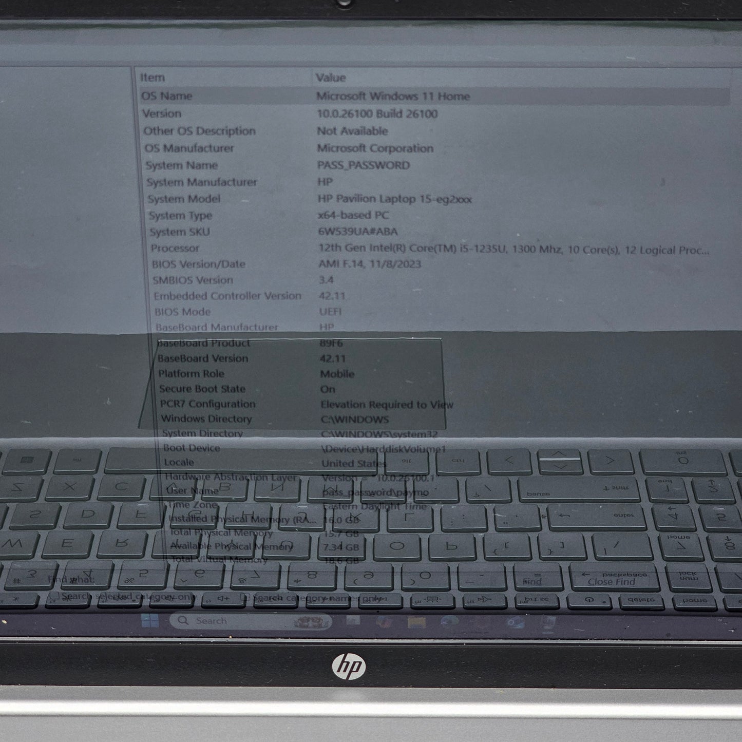HP Pavilion Laptop 15-eg2153cl i5-1235U 16GB RAM 512GB SSD Silver