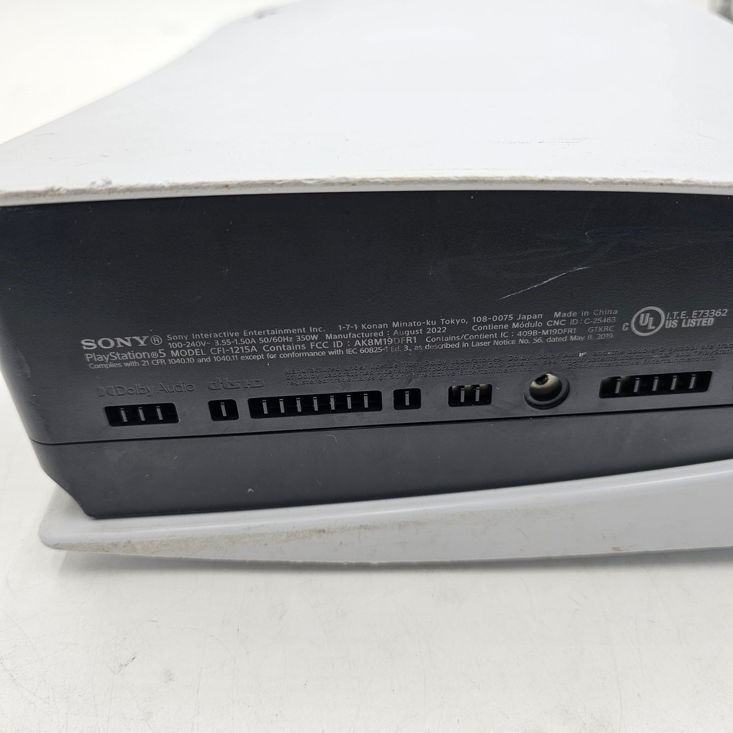 Broken Sony PlayStation 5 Disc Edition PS5 825GB White Console Gaming System CFI-1215A