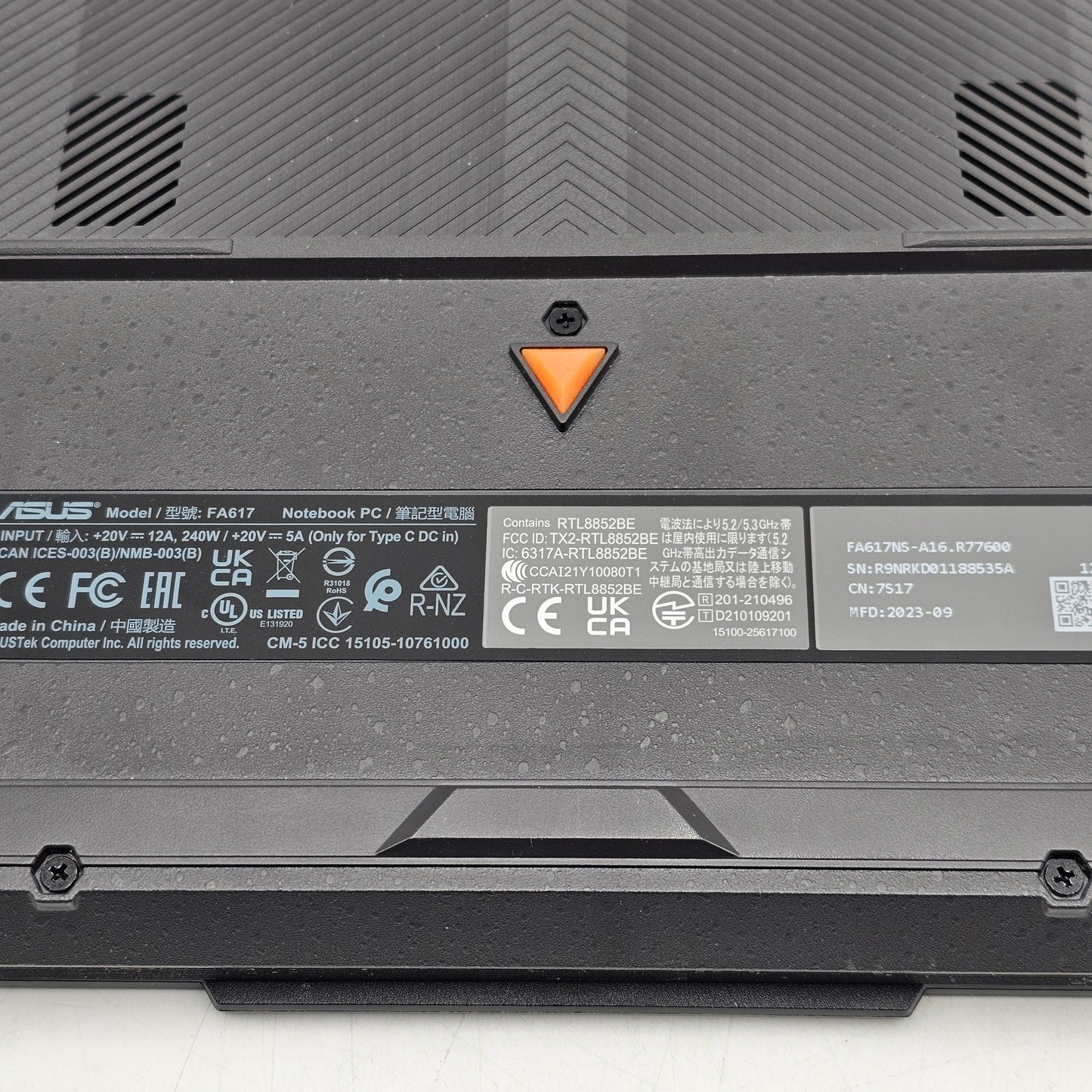 Asus TUF A16 FA617 16" Ryzen 7 7735HS 3.2GHz 32GB RAM 512GB SSD Radeon RX 7600S