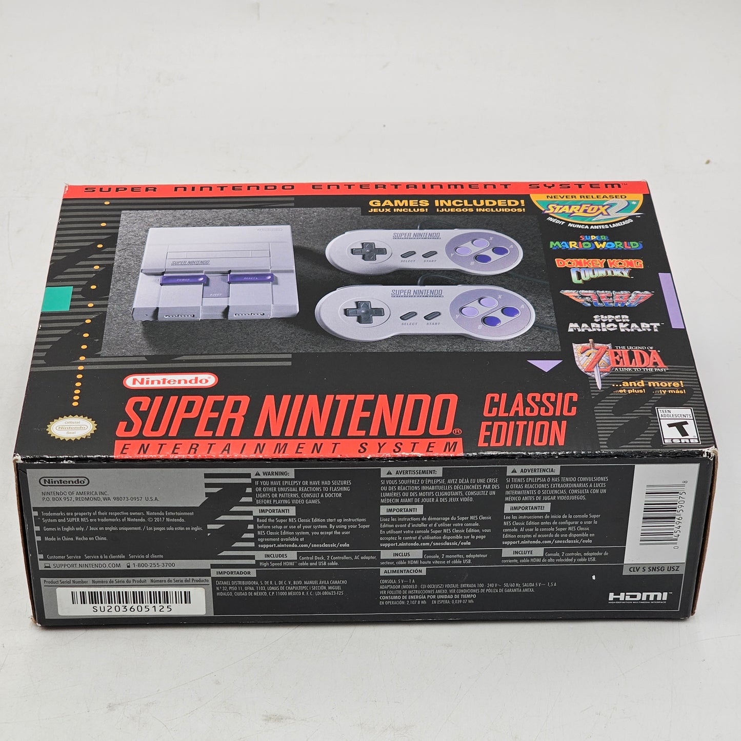 New Nintendo SNES Classic Mini Console 30 Games Video Game Console CLV-003 Gray