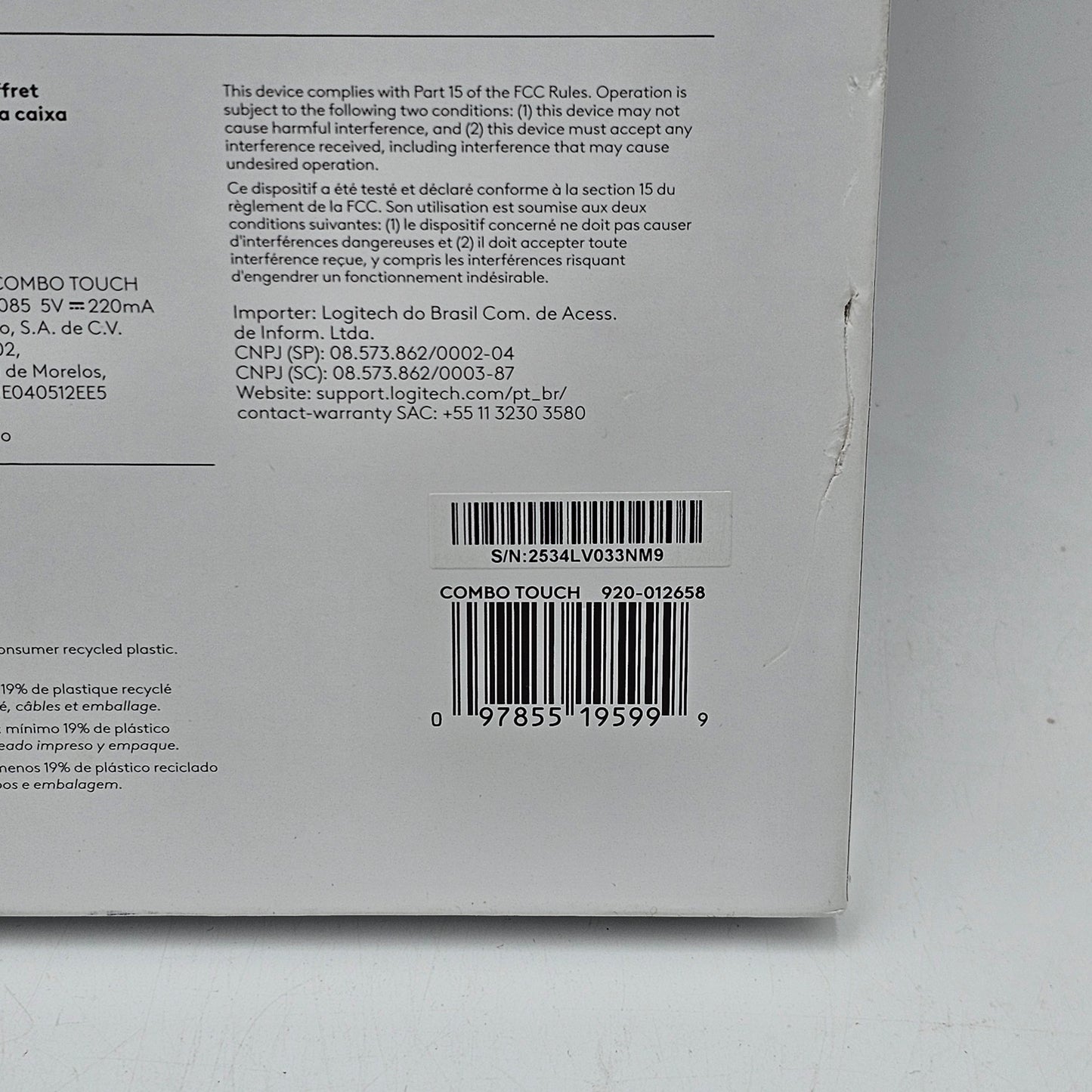 New Logitech Combo Touch for iPad Pro 13-inch Detachable Keyboard and Trackpad