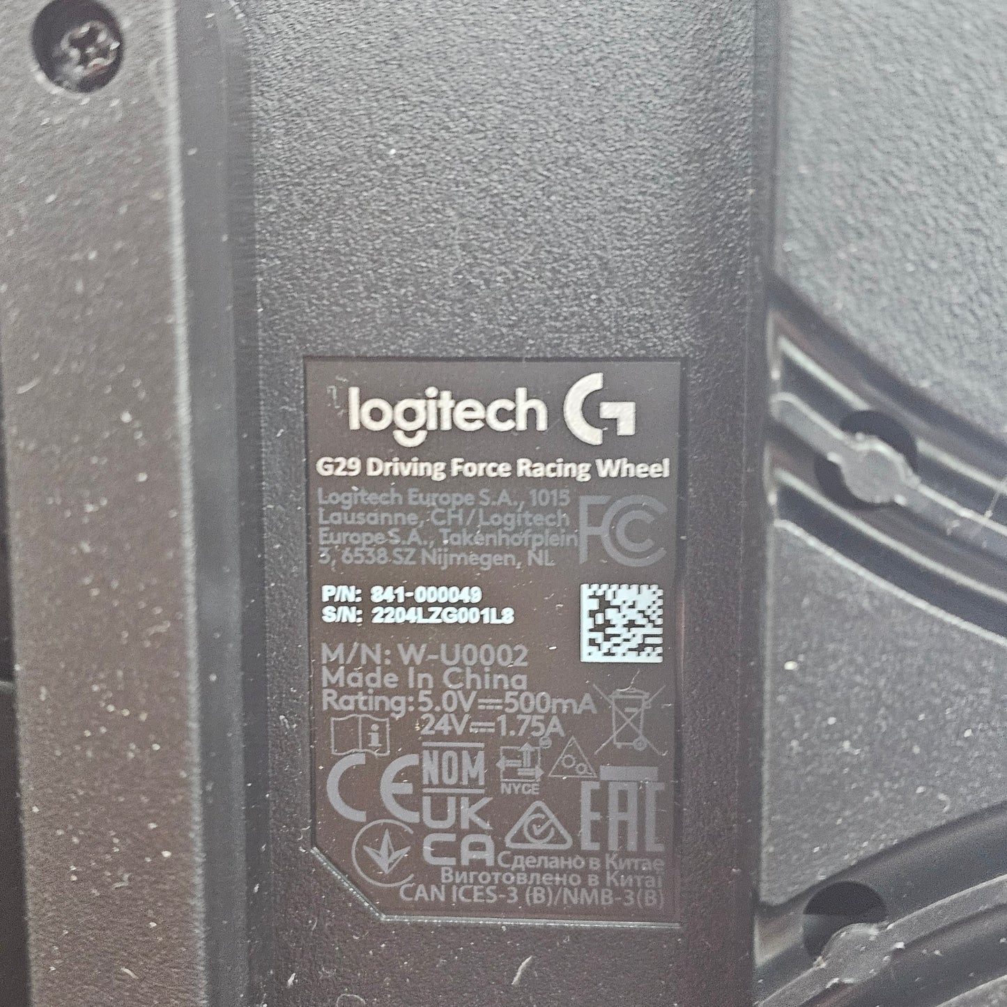 Logitech Racing Wheel and Pedals G29