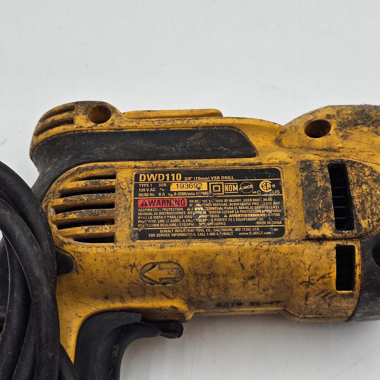 DeWalt DWD110 3/8" VSR Drill