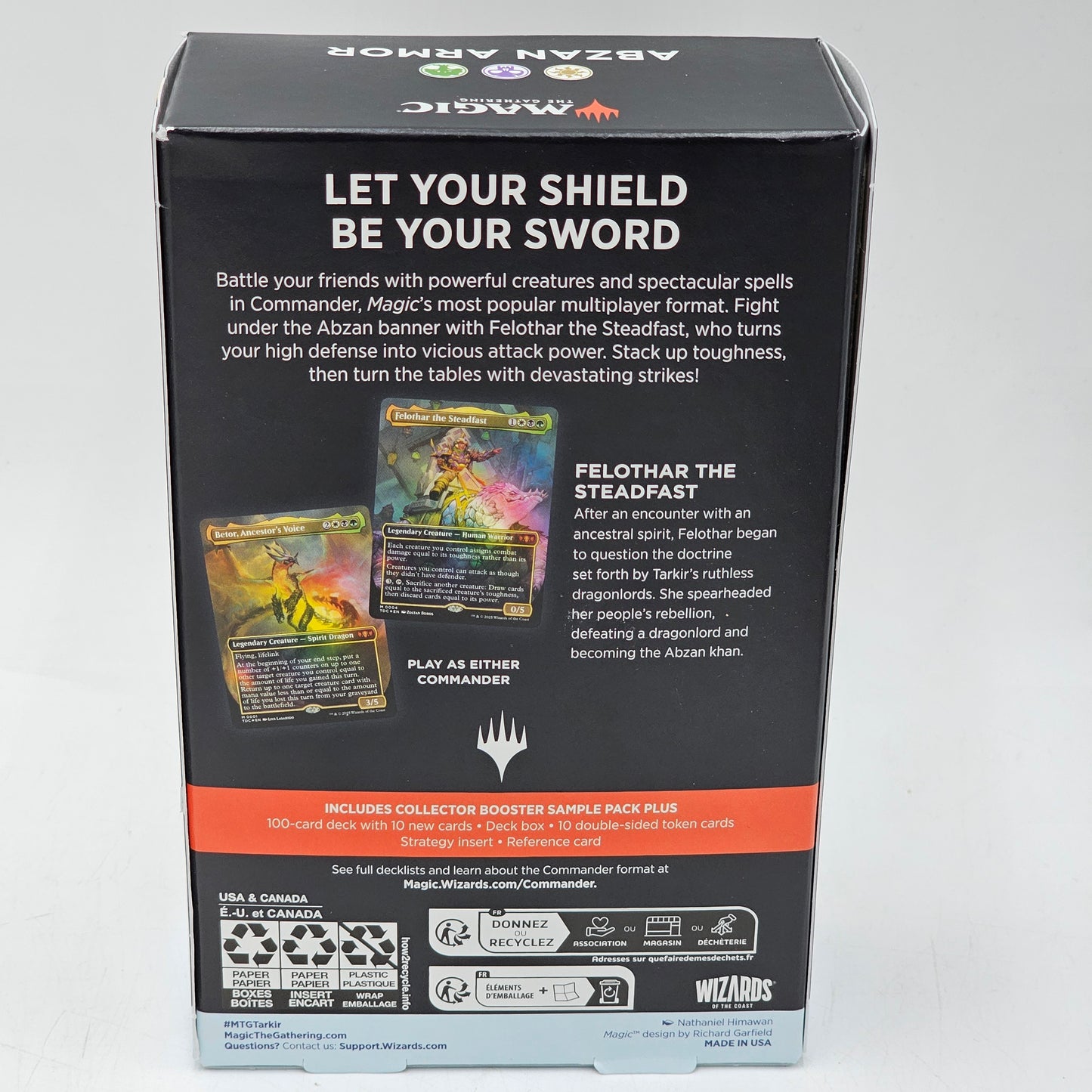 New Magic the Gathering Tarkir Dragonstorm Commander Deck Abzan Armor