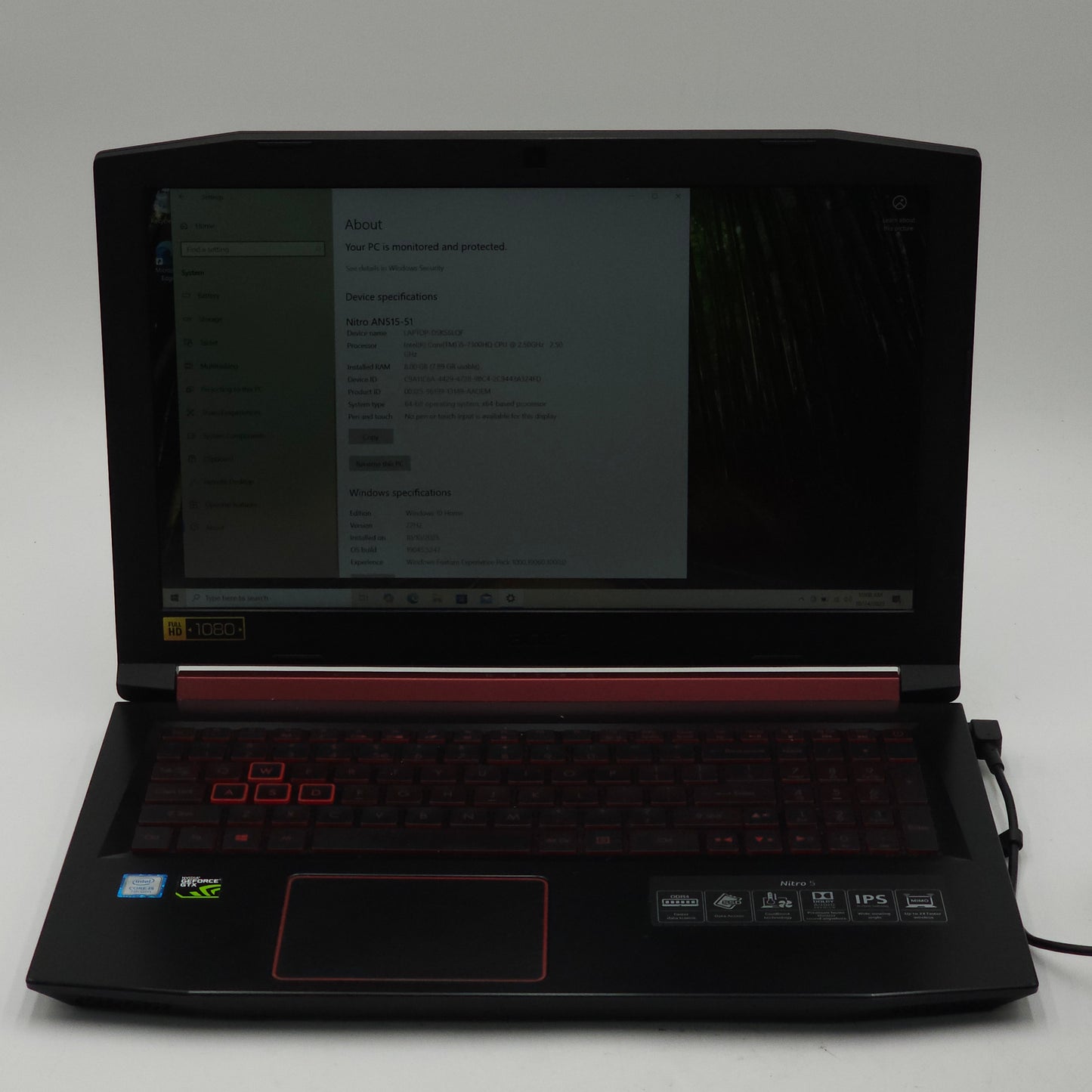 Acer Nitro 5 AN515-51 15.6" i5-7300HQ 2.5GHz 8GB RAM 256GB SSD GTX 1050 Ti