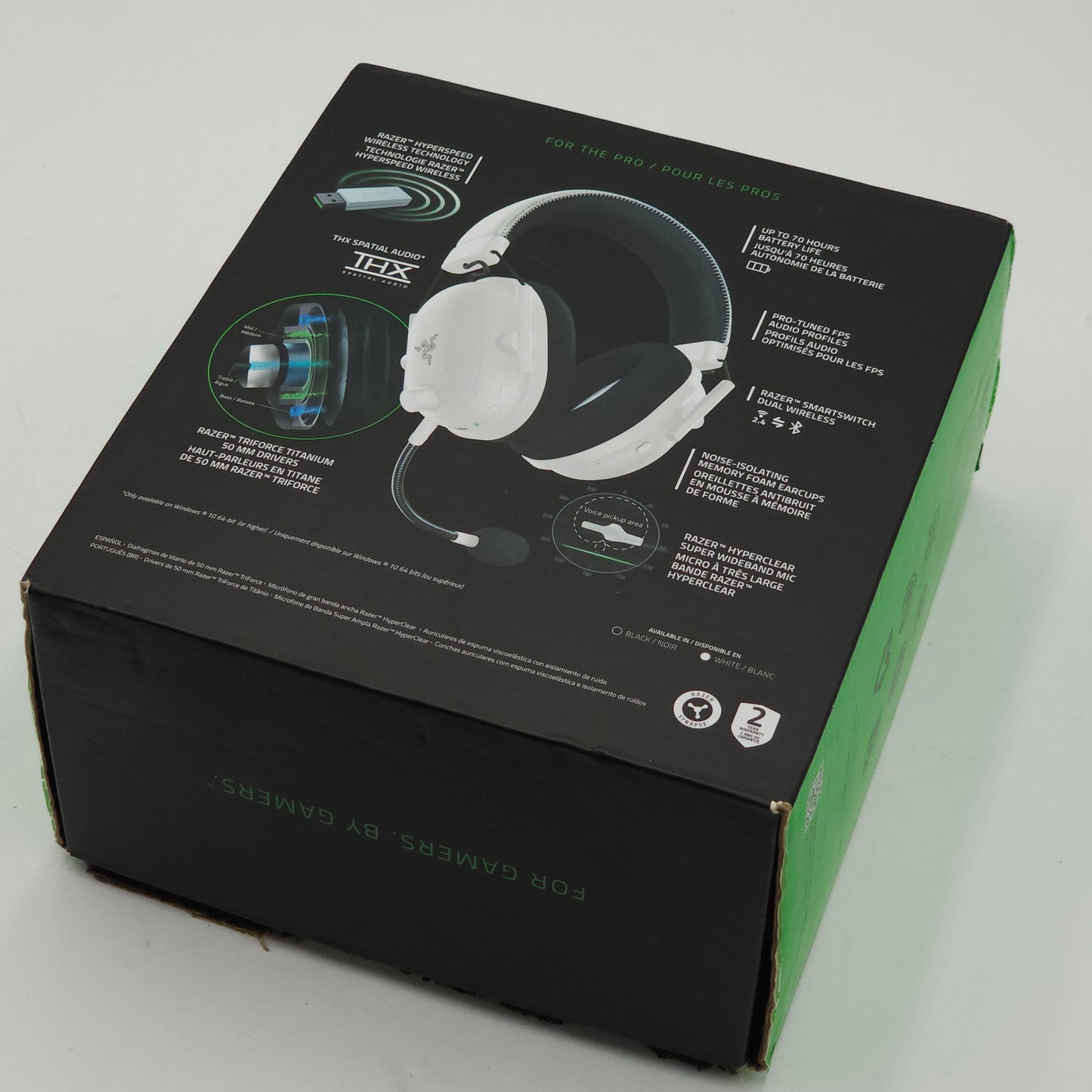 Razer Blackshock V2 Pro Gaming Headset White