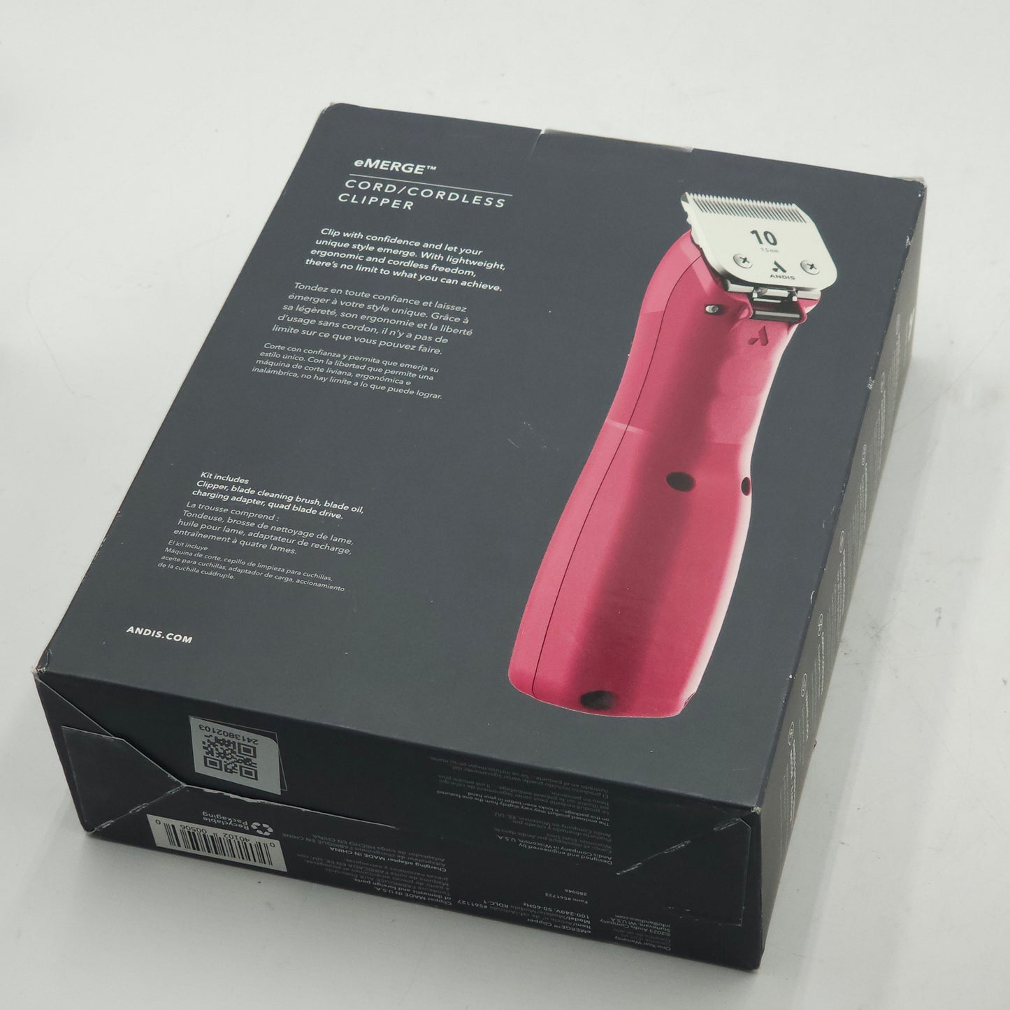 New Andis eMERGE Cord/Cordless Detachable Blade Dog Clipper 561127