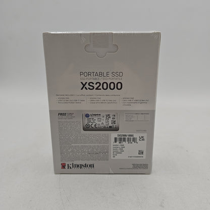New Kingston XS2000 1TB USB 3.2 Gen 2x2 Type-C External Solid State Drive