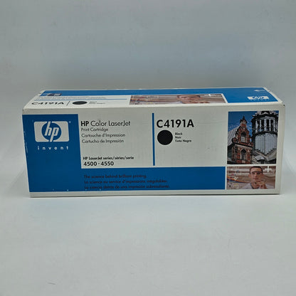 New HP Color LaserJet Printer Cartridge Black C4191A