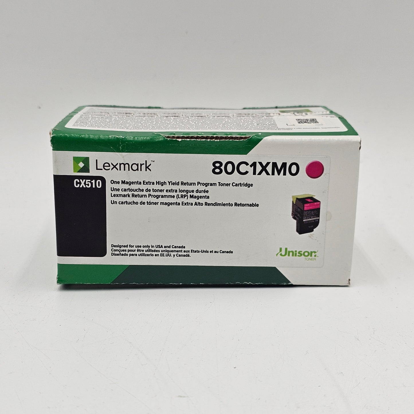 New Lexmark Unison 80C1XMO Magenta High Yield Return Program Toner Cartridge