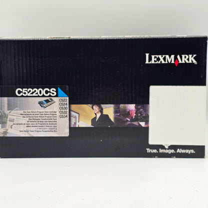 New Lexmark C5220CS Cyan Return Program Toner Ink Cartridge