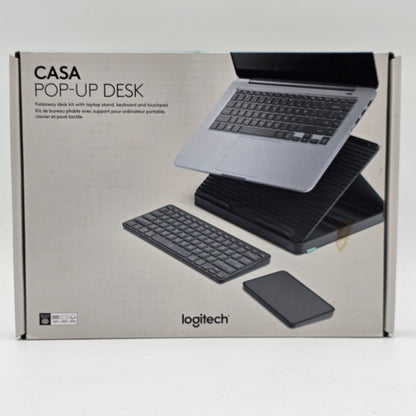 New Logitech Casa Pop-Up Desk Foldaway Kit Classic Chic 920-011236