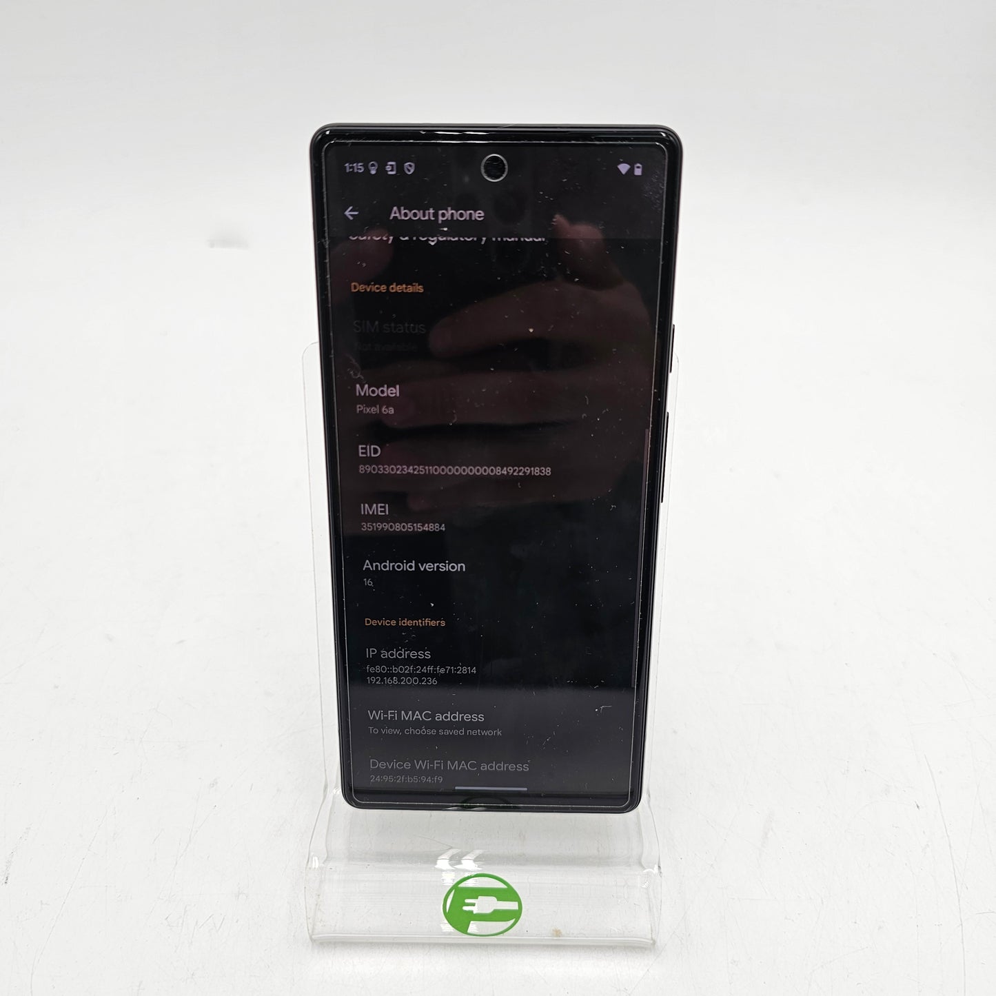 T-Mobile Google Pixel 6a 128GB Black