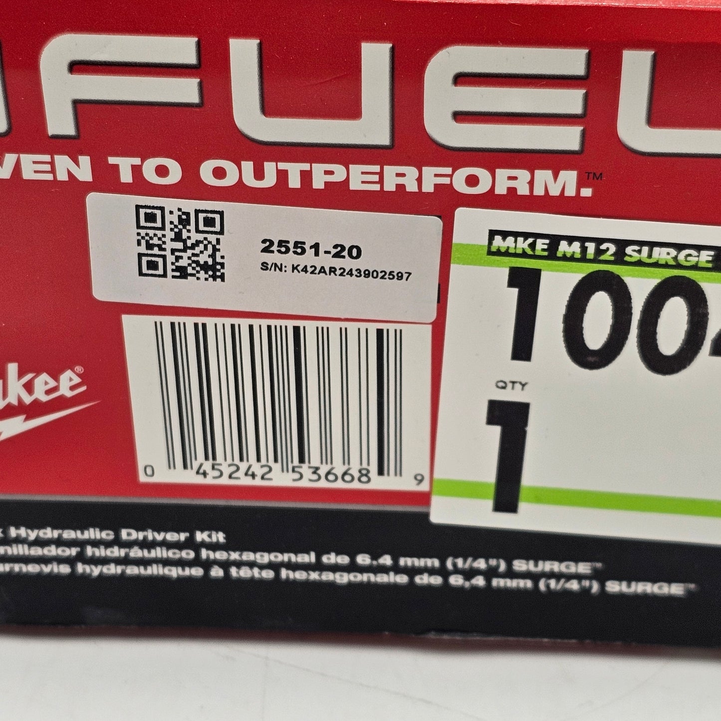 New Milwaukee M12 FUEL SURGE 12V Cordless 1/4 in. Hex Impact Driver