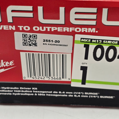 New Milwaukee M12 FUEL SURGE 12V Cordless 1/4 in. Hex Impact Driver