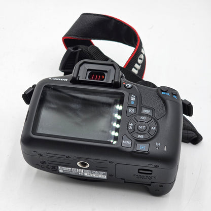 Canon EOS Rebel T6 with 18-55mm Lens Battery and Bag Black