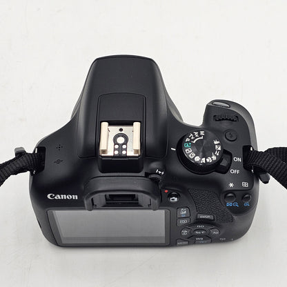 Canon EOS Rebel T6 with 18-55mm Lens Battery and Bag Black