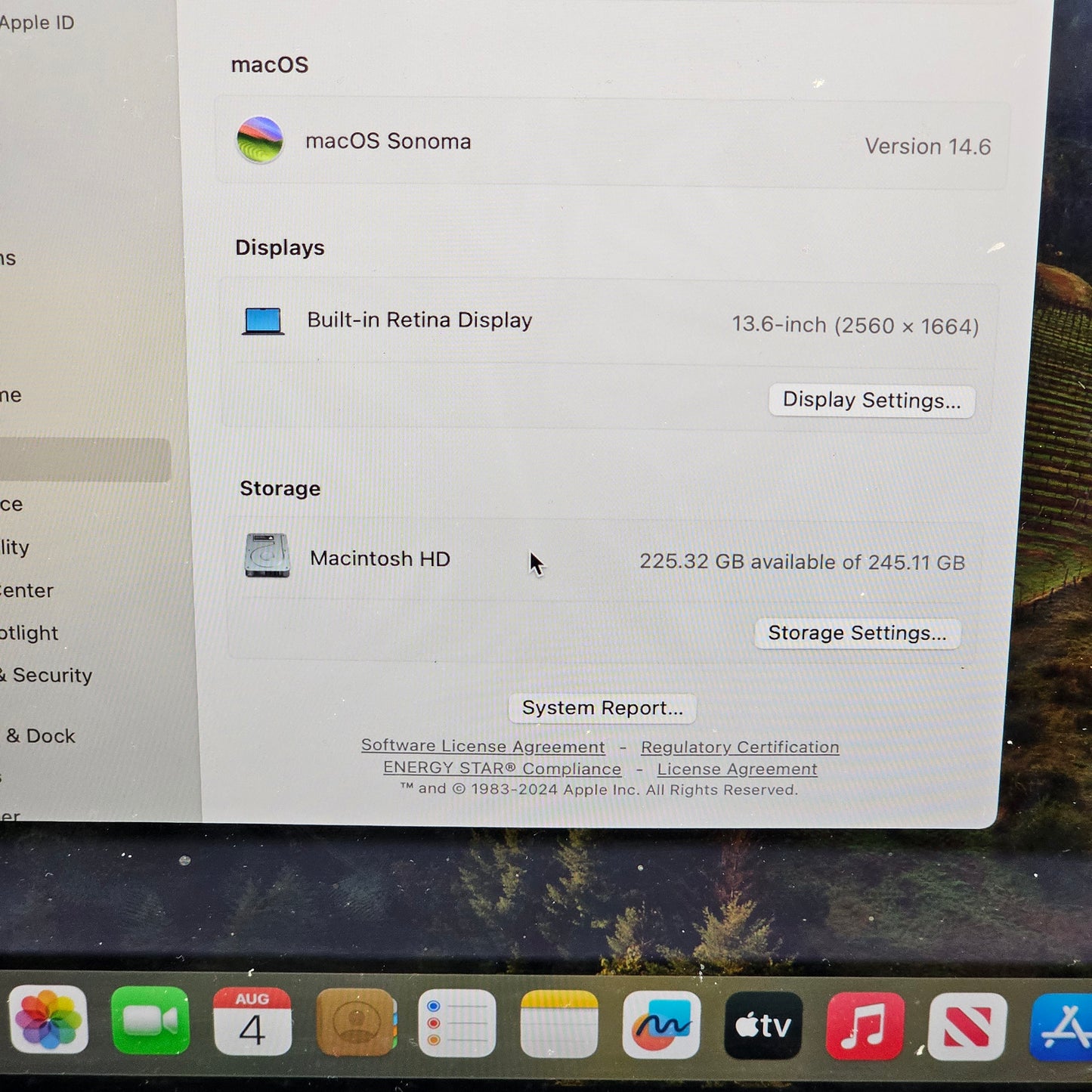 2024 Apple MacBook Air M3 4.0GHz 16GB 256GB Midnight 13.6"