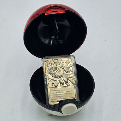 Burger King 1999 Gold Plated Poliwrath Pokeball Card