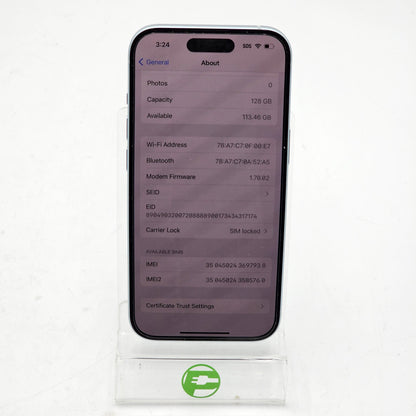 T-Mobile Apple iPhone 15 128GB Blue MTYL3LL/A