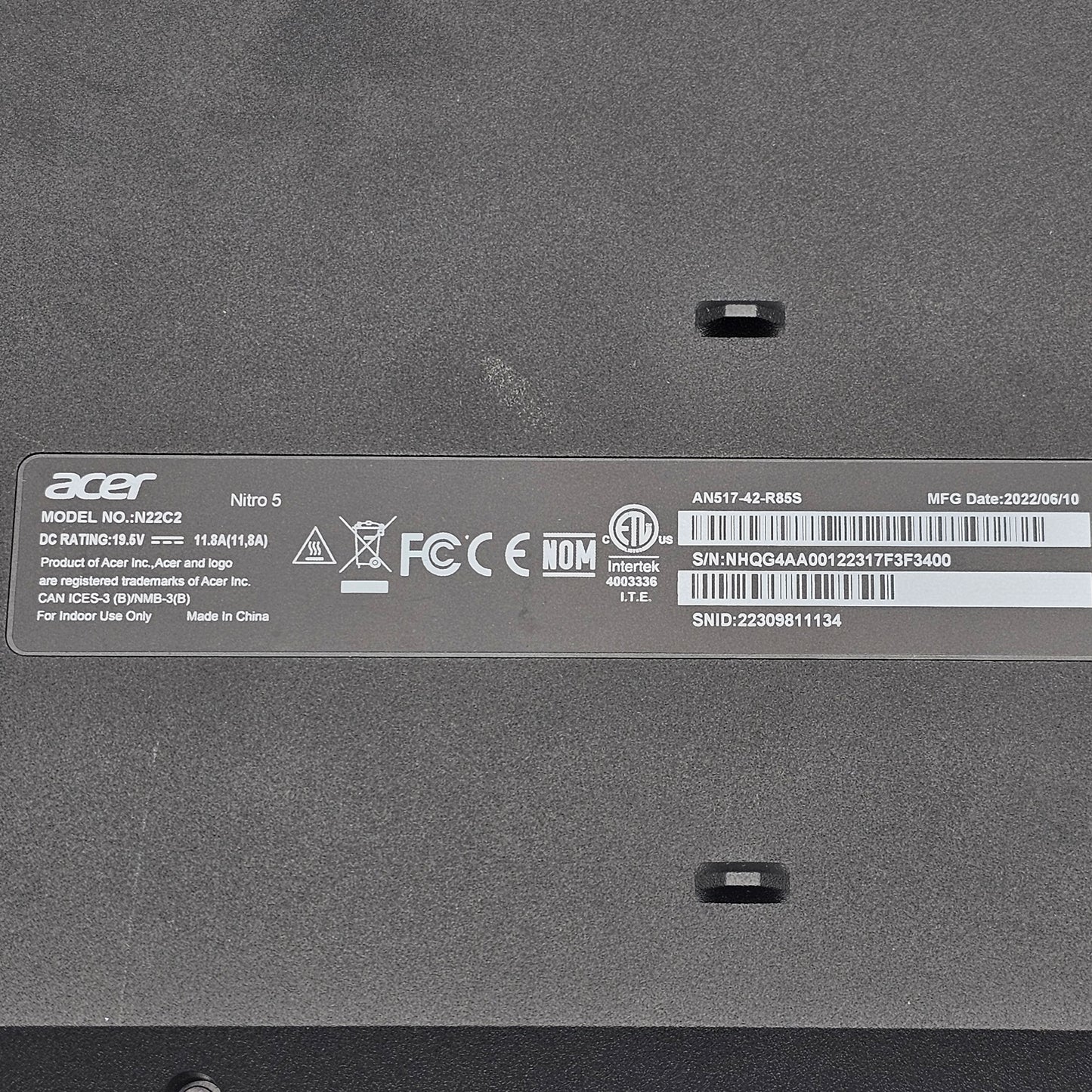 Acer Nitro 5 Ryzen 7 6800H 16GB 1TB RTX 3060 Black Laptop