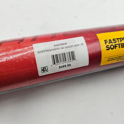 New 2026 Easton Ghost Advanced Fastpitch Softball -10 Bat 34in/24oz