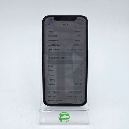 Unlocked Apple iPhone 12 128GB Black MGER3LL/A