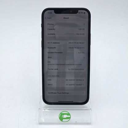 Unlocked Apple iPhone 12 128GB Black MGER3LL/A