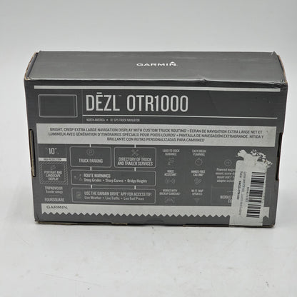 New Open Box Garmin DEZL 10" GPS Truck Navigator OTR1000