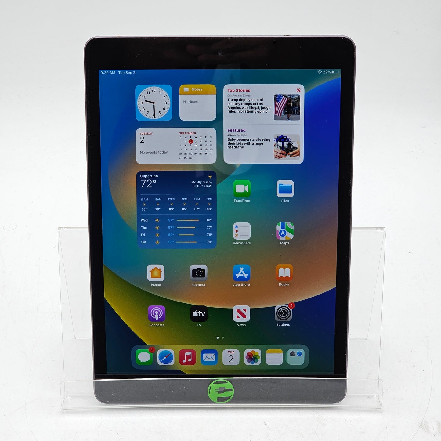 WiFi Only Apple iPad 8th Gen 128GB 16.6 Space gray MYLD2LL/A