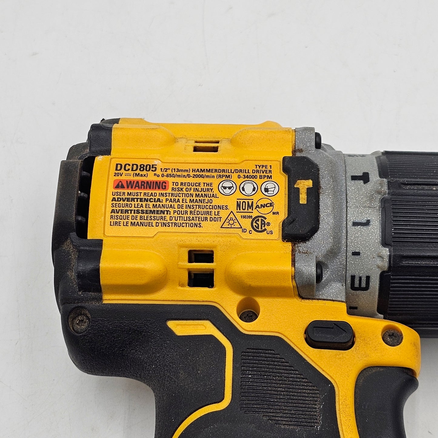 DeWalt 20V Max XR Brushless 1/2 in. Hammer Drill/Driver DCD805
