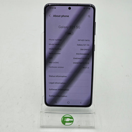 Spectrum Samsung Galaxy S21 5G 6GB RAM 128GB SM-G991U Absolute Black Read
