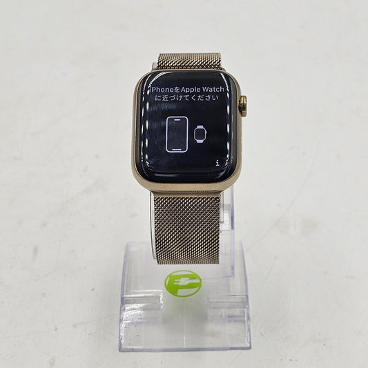 Unlocked Apple Watch Series 7 45MM Gold Stainless Steel Gold MKHG3LLA
