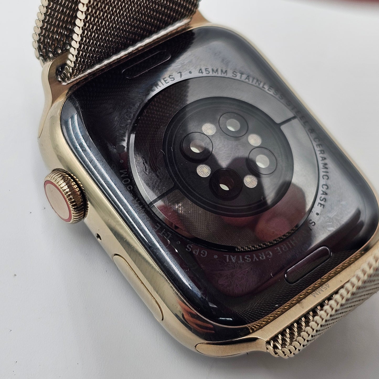 Unlocked Apple Watch Series 7 45MM Gold Stainless Steel Gold MKHG3LLA