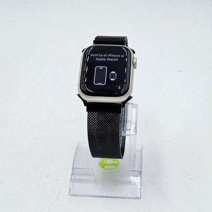 GPS Only Apple Watch Series 8 41MM Black Aluminum Midnight Nylon Band
