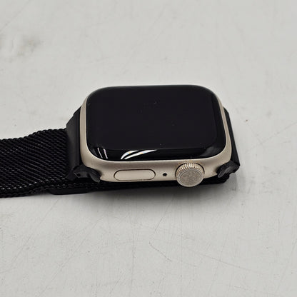 GPS Only Apple Watch Series 8 41MM Black Aluminum Midnight Nylon Band