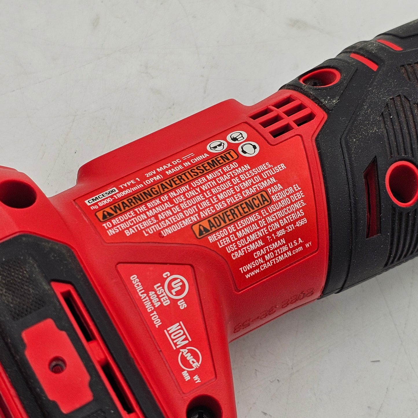 Craftsman CMCE500 20V Cordless Oscillating Tool