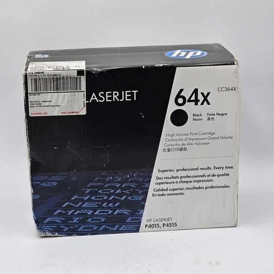 New HP LaserJet 64x Black High Volume Print Cartridge CC364X