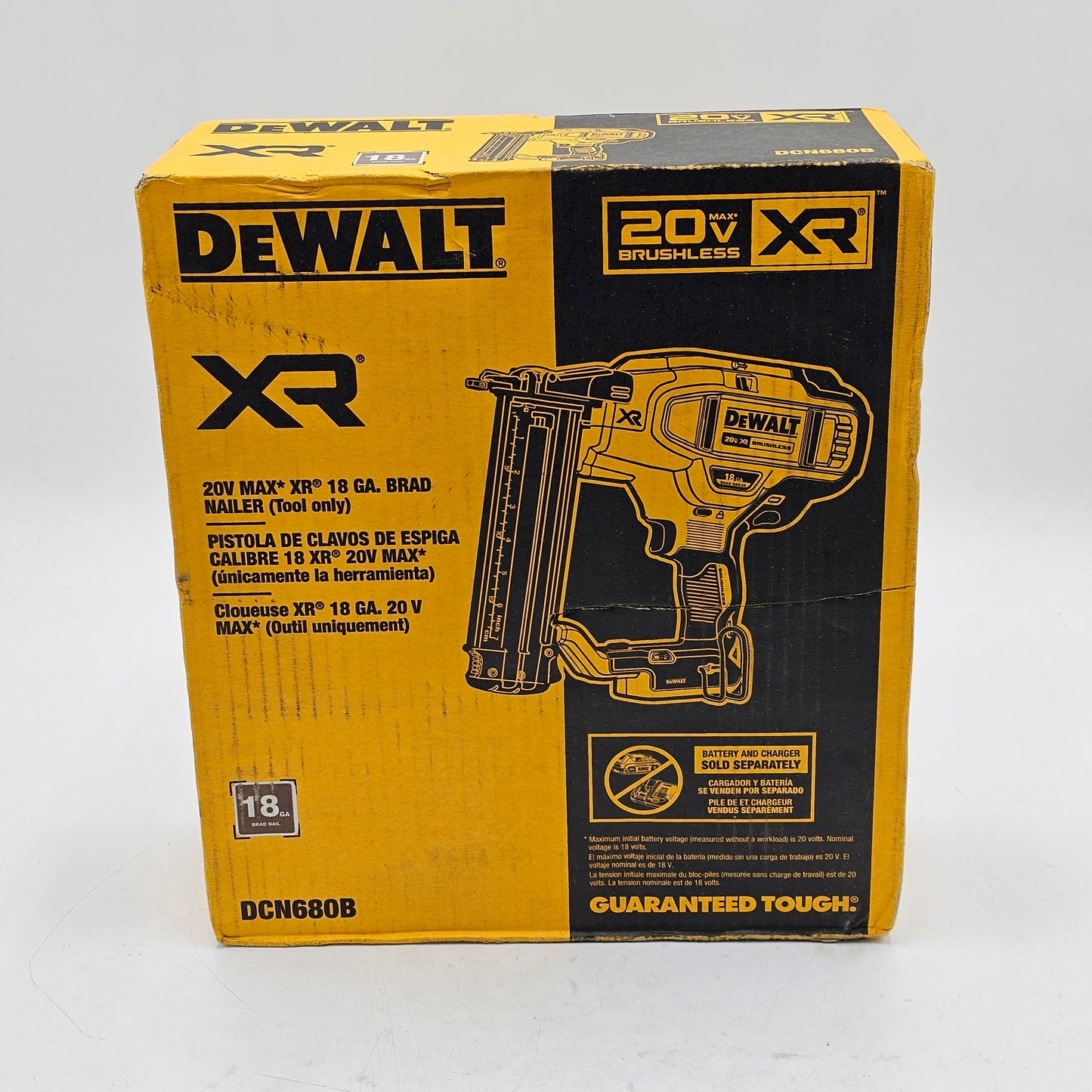 New DeWalt DCN680B 20V MAX Brad Nailer
