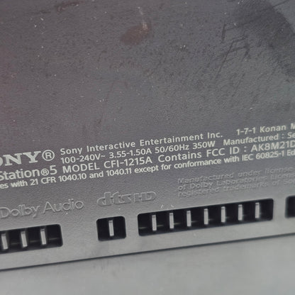 Sony PlayStation 5 Disc Edition PS5 825GB White Console Gaming System CFI-1215A