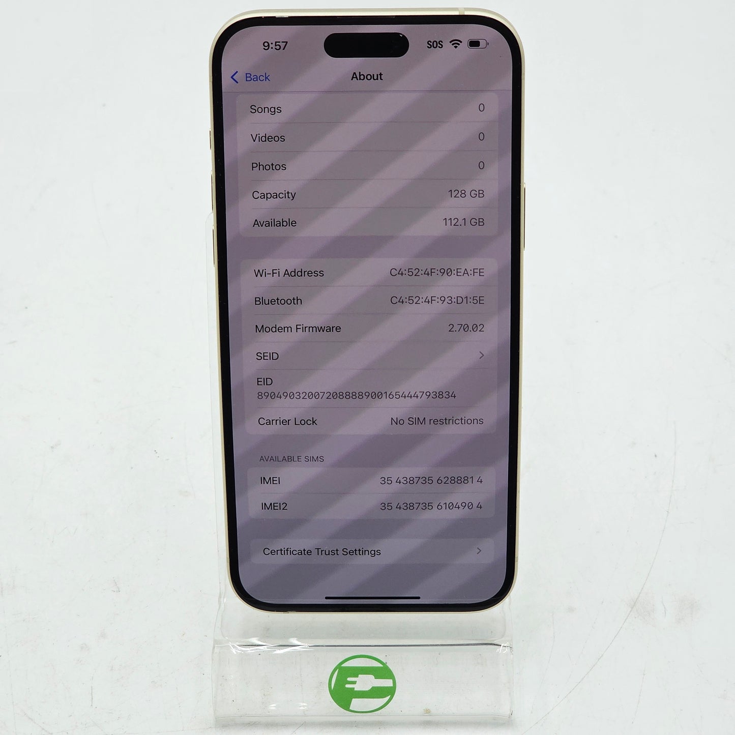 Unlocked Apple iPhone 15 Plus 128GB Yellow MTXU3LL/A