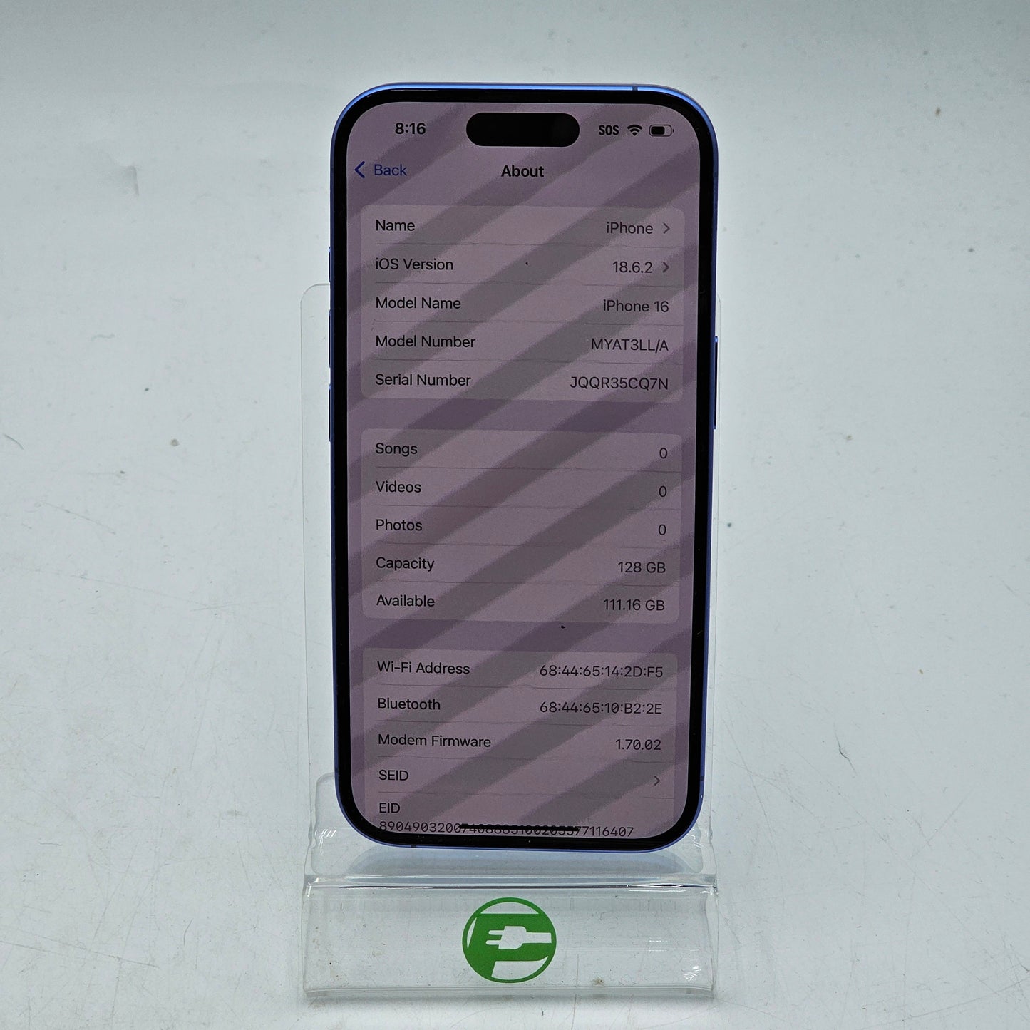 T-Mobile Apple iPhone 16 128GB blue MYAT3LL/A