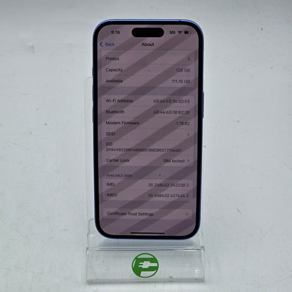 T-Mobile Apple iPhone 16 128GB blue MYAT3LL/A