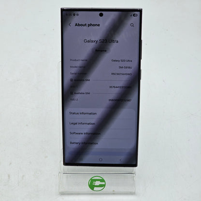 Unlocked Samsung Galaxy S23 Ultra 12GB RAM 512GB SM-S918U Phantom Black