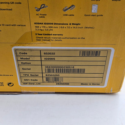 New Kodak Photo ID Card Printer ID200
