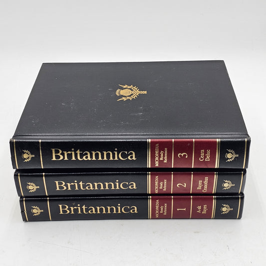 Encyclopedia Britannica Volume 1 2 and 3 15th Edition Micropedia 1768