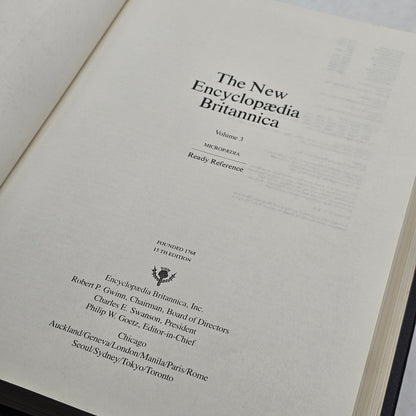 Encyclopedia Britannica Volume 1 2 and 3 15th Edition Micropedia 1768